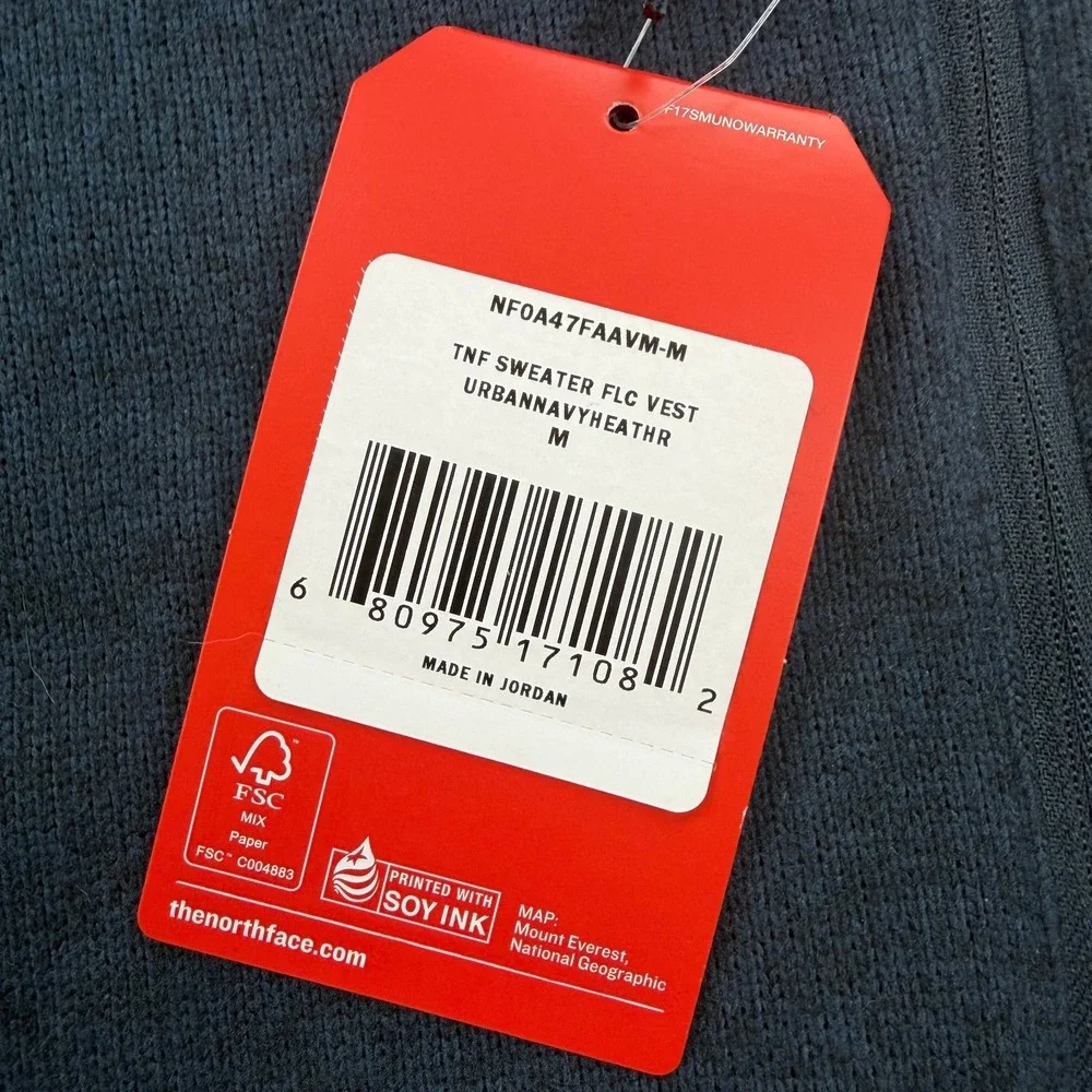 The North Face Sweater Fleece Vest Mens M Blue Full Zip Kentucky In Vegas 2021